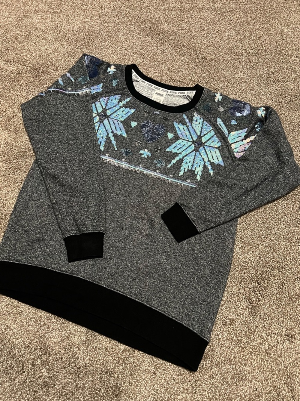 VS Pink Sequin Sweater